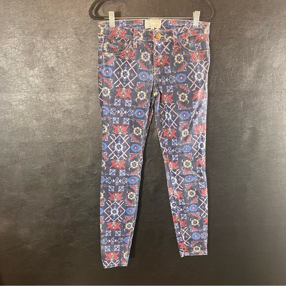Current Elliott Midnight Tapestry Skinny Ankle Jeans Size‎ 27 - Picture 1 of 6